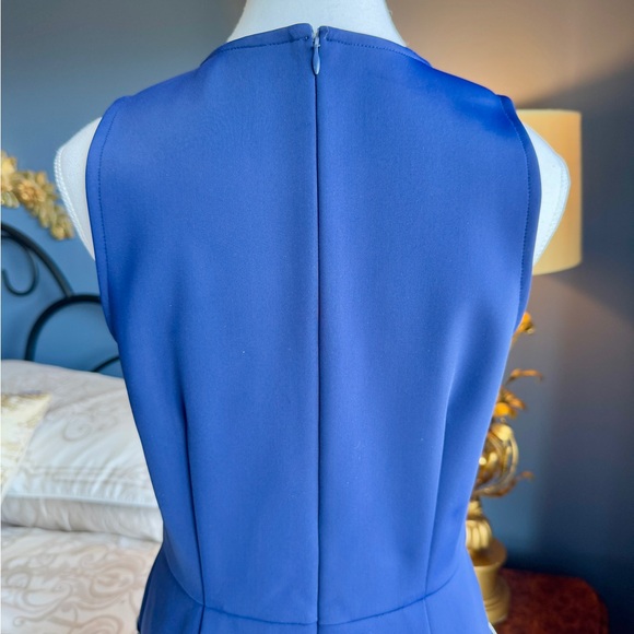 Tanya Taylor Blue and White Mini Scuba Dress - Picture 8 of 14
